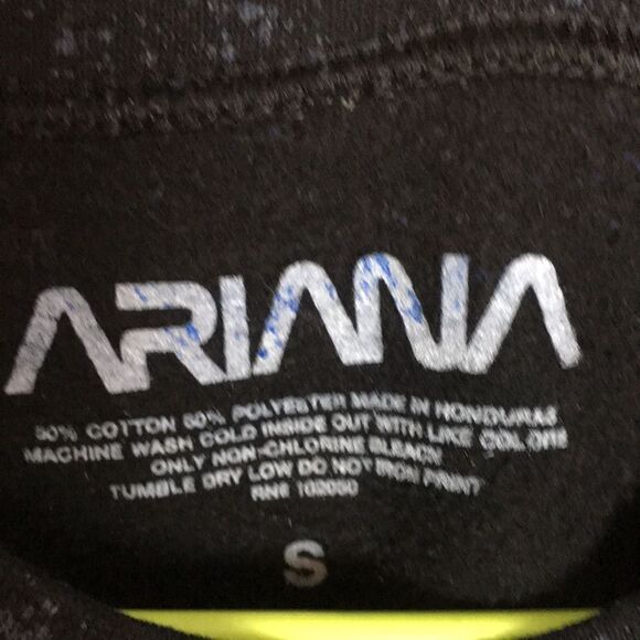 Ariana Grande Splatter Lollapalooza Crewneck black Sweatshirt Sz Small - Picture 5 of 16